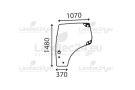 Door window left side 82027357, 87528171, 87560786 for CASE-IH, NEW HOLLAND, STEYR tractor